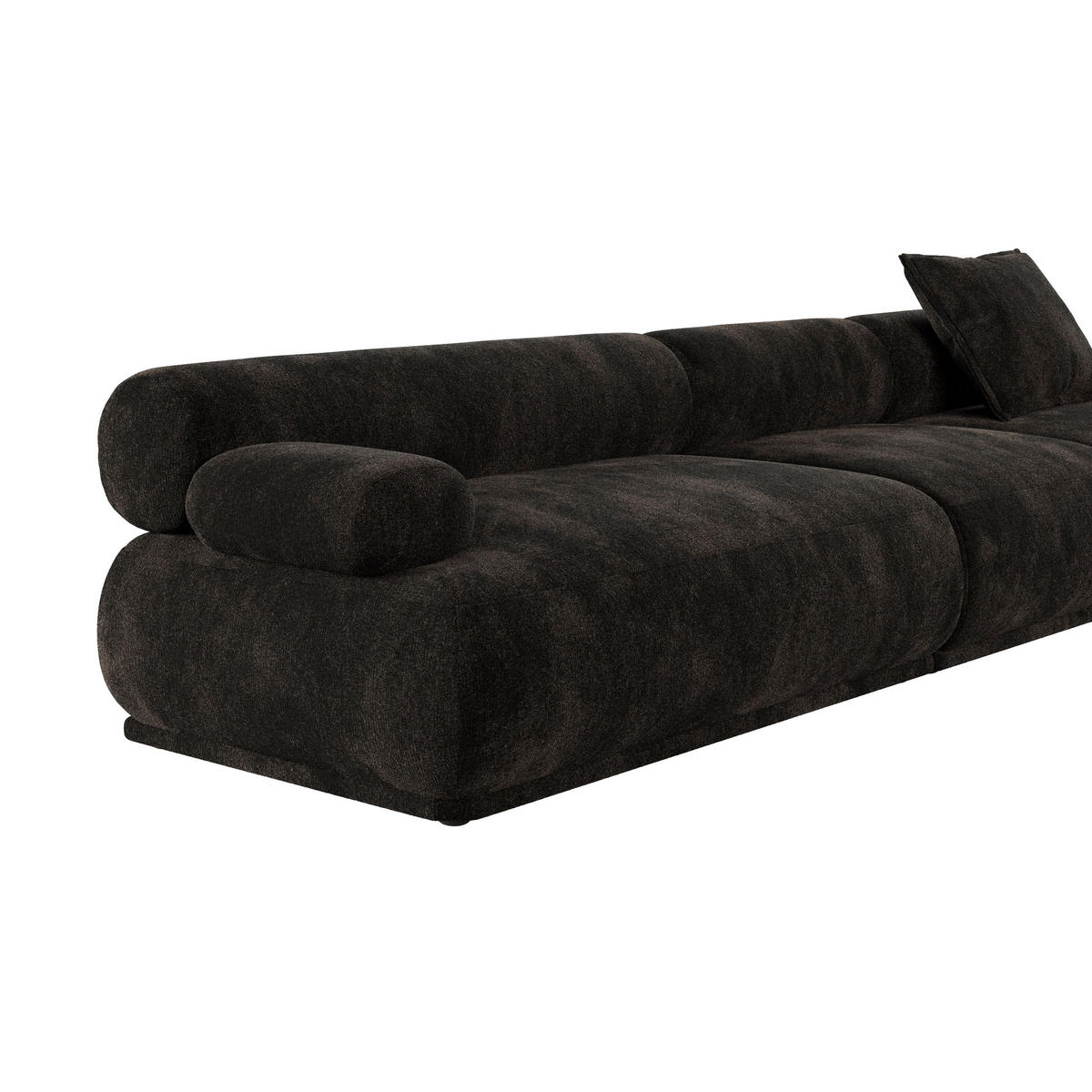 SOFA 4,5-SITZER Rembrandt Links Dunkelbraun - Dunkelbraun, Kunststoff (402/68/97cm) - Zuiver