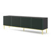 TV-LOWBOARD SCHWARZ - Goldfarben/Schwarz, Holzwerkstoff (200/58/42cm) - FURNLUX