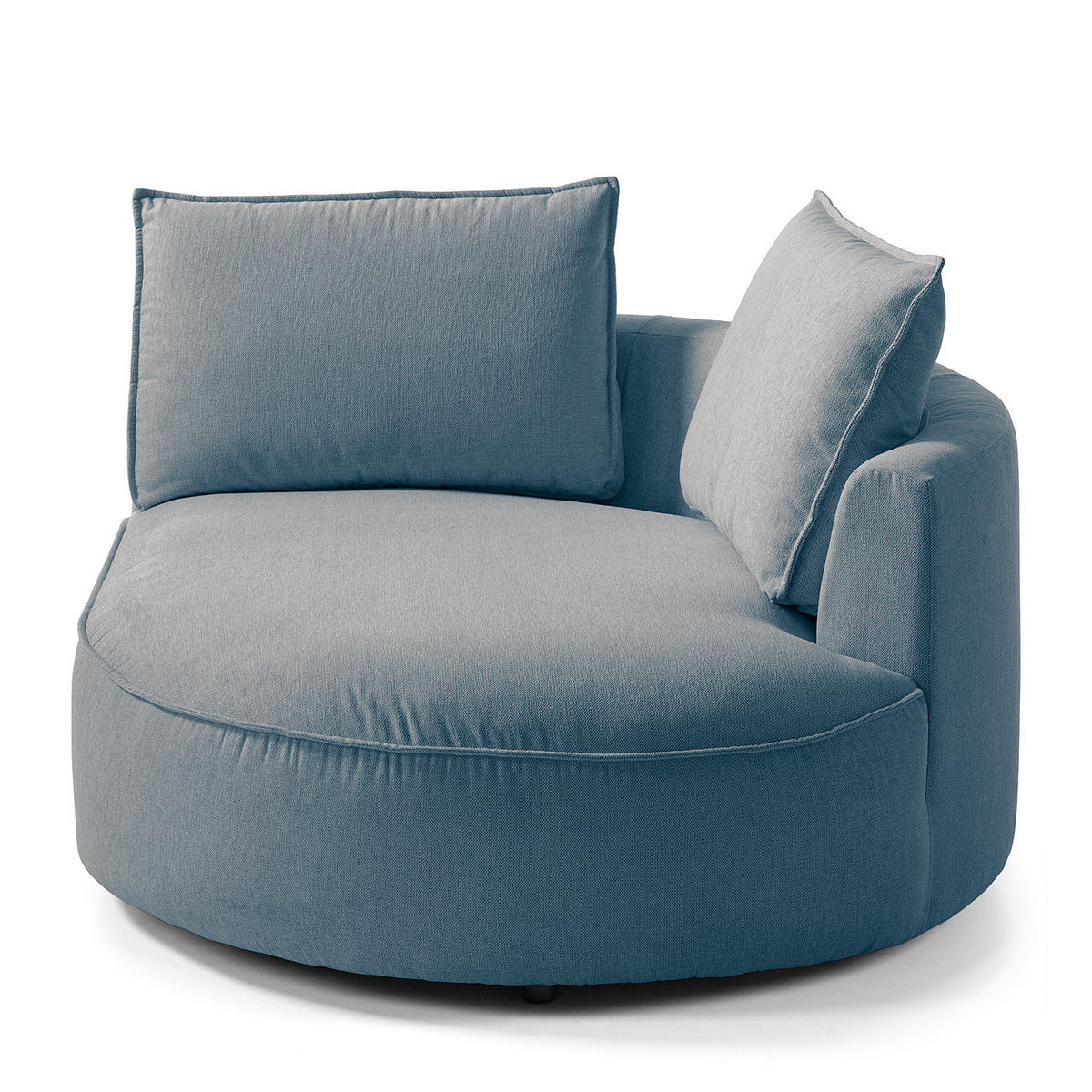 OTTOMANE - modular - Blau/Schwarz, Kunststoff/Textil (126/82/154cm) - home24