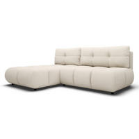 ECKSOFA Creme MILA Ausziehbar Links Ohne Armlehnen - Ecru/Creme, Textil (230/177cm) - Sepro Meble