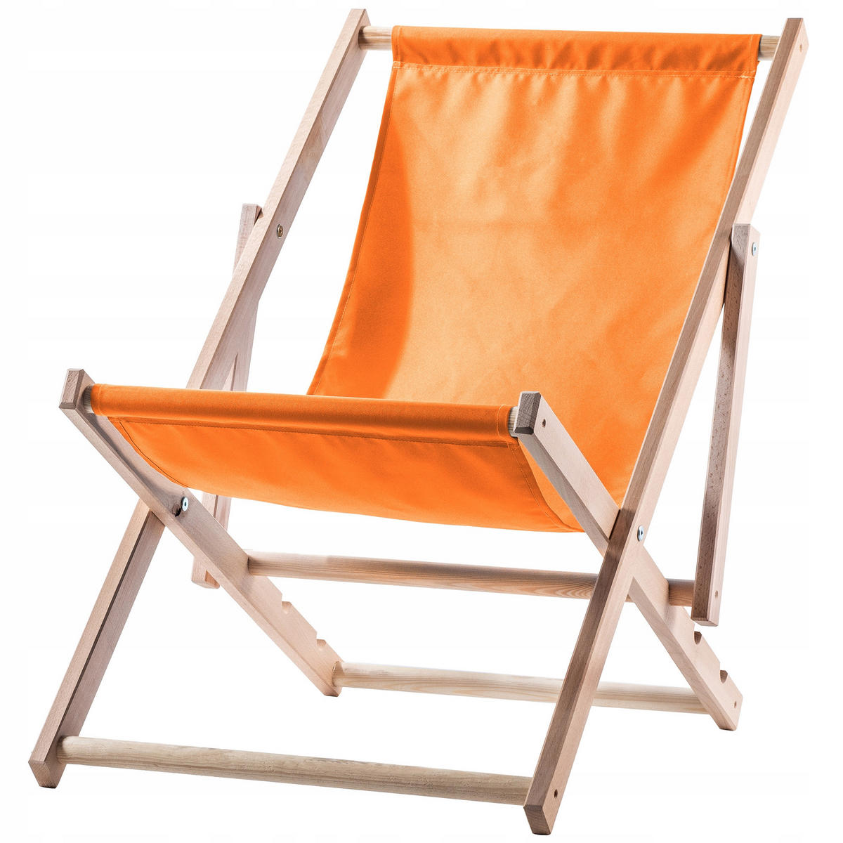HOLZLIEGESTUHL 80 x 63 cm, Orange - Orange, Holz (53/78cm) - KADAX