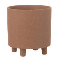 BLUMENTOPF THIBAULT - Töpferei - Braun - M - Ø 20,5 cm - Braun, Keramik (20.5/21cm) - J-Line