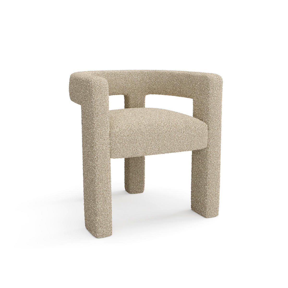 STÜHLE Bouclé-Stoff Taupe 66cm - Taupe, Textil (66/68/55cm) - Sia Home