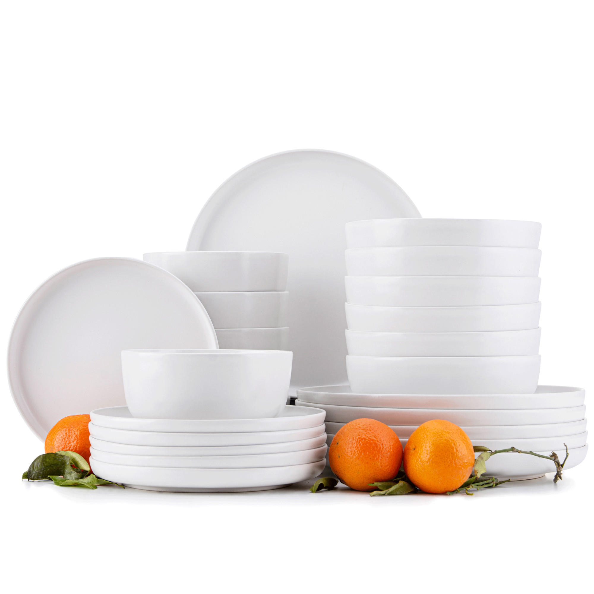 KOMBISERVICE VICTO 6 Personen 24-tlg - Weiß, Keramik (27/2/27cm) - KONSIMO®