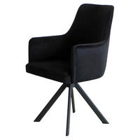 ARMLEHNENSTUHL Sello schwarz mit S-Fuß drehbar - Schwarz, Textil/Metall (55/90/58cm) - INKA furniture