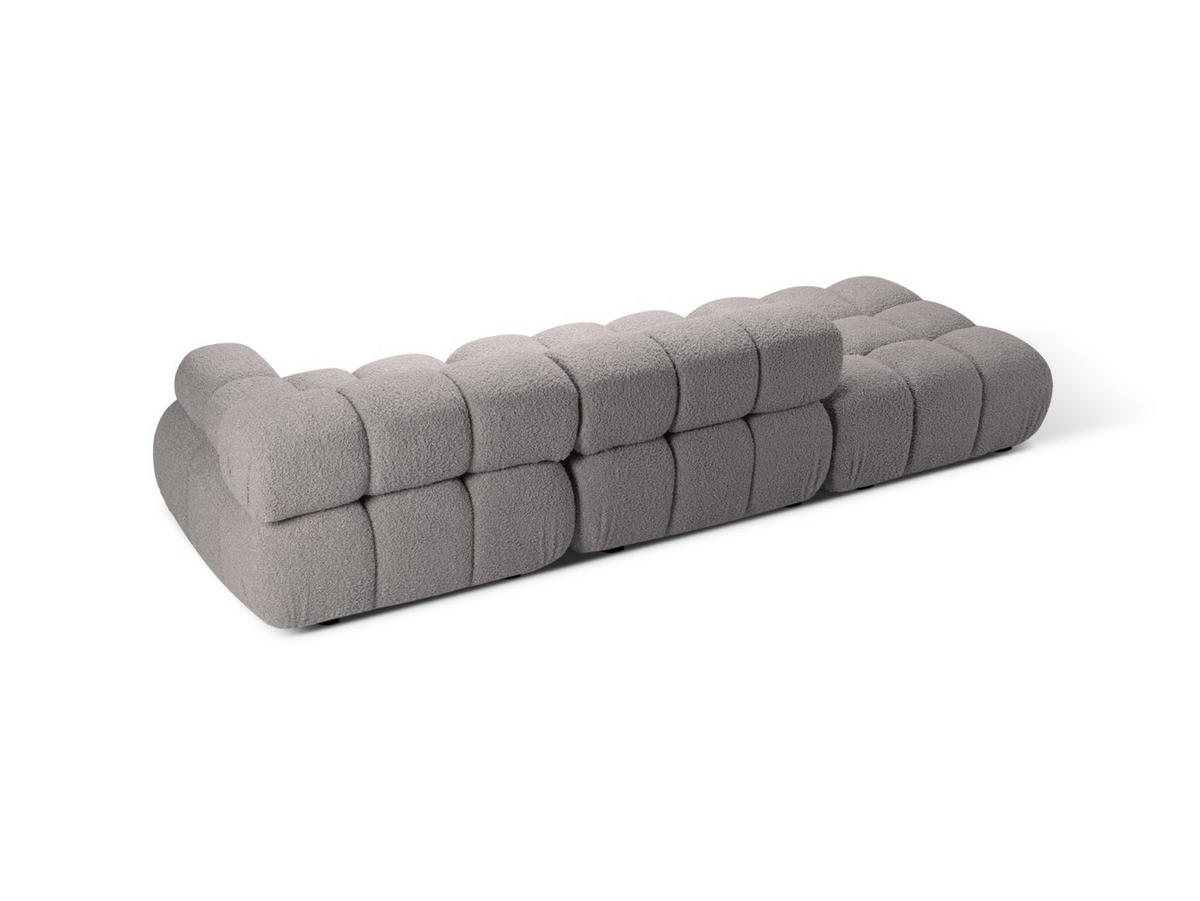 SOFA modular rechts Bellis aus Boucle hellgrau 4 Sitzplätze - Hellgrau, Textil (282/70/94cm) - Micadoni