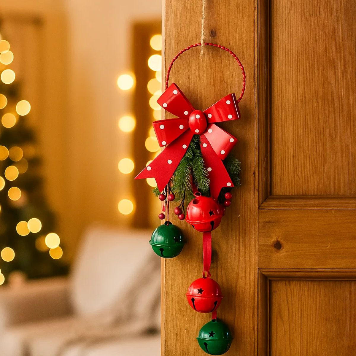 WEIHNACHTSDEKO Metallglöckchen 29 cm - Rot, Metall (11.6/29/10.8cm) - Home Styling Collection