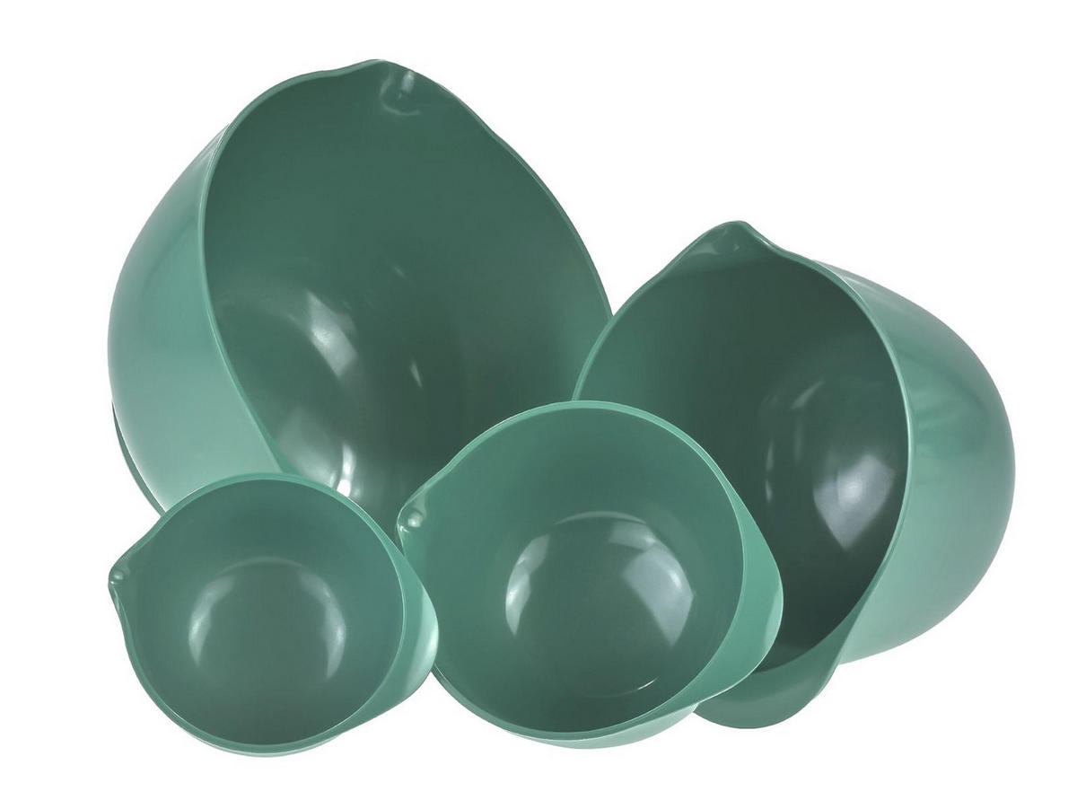RÜHRSCHÜSSEL-SET Margrethe New türkis grün (4tlg) - Grün, Kunststoff (21/15cm) - Rosti