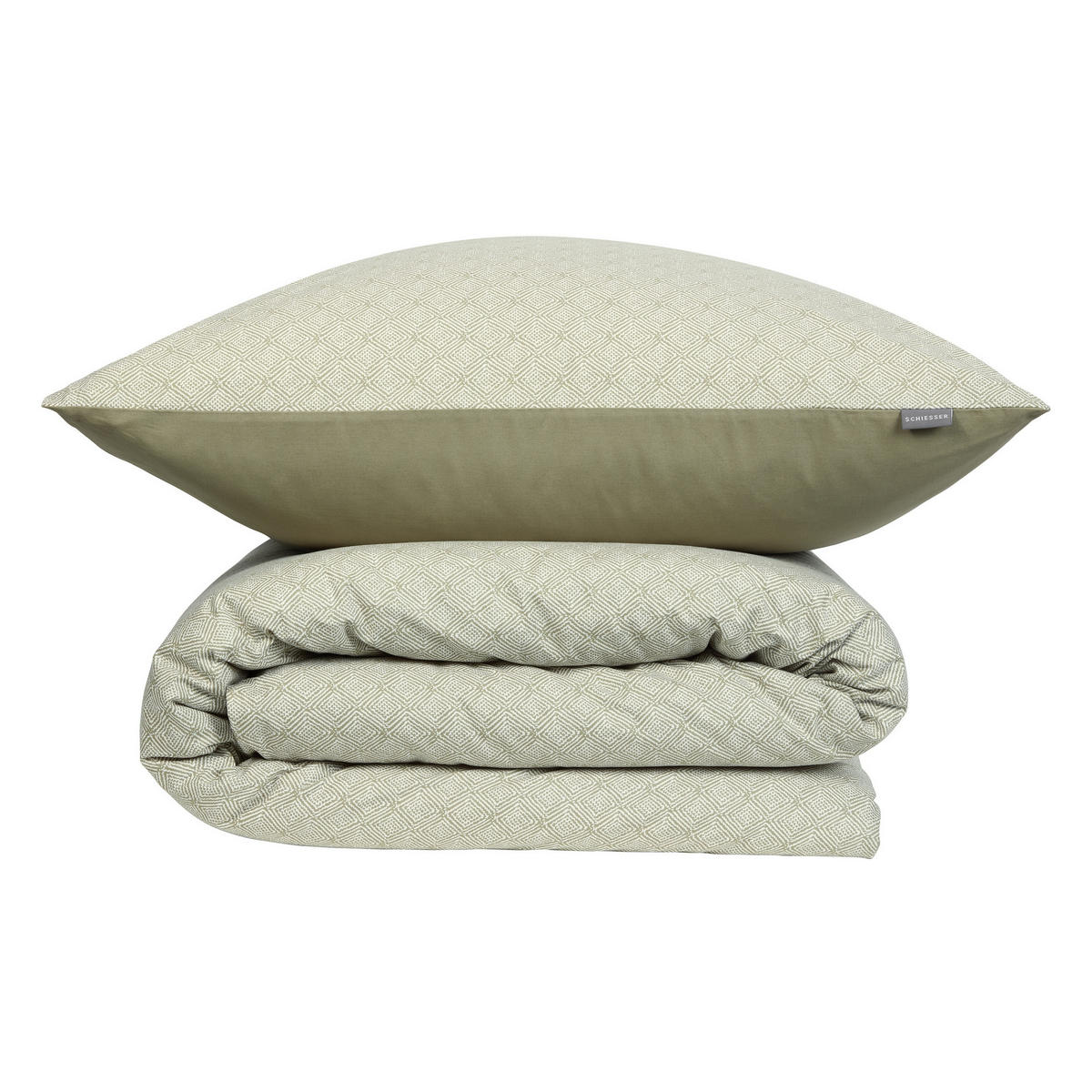 BETTWÄSCHESET Ethno - Renforcé - 2-teilig - 135 x 200 cm - Grün - Grün, Textil (135/200cm) - SCHIESSER