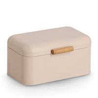 BROTKASTEN aus Metall 30,5/20,5/15,2 cm - Beige, Naturmaterialien (20.5/15.2/30.5cm) - ZELLER
