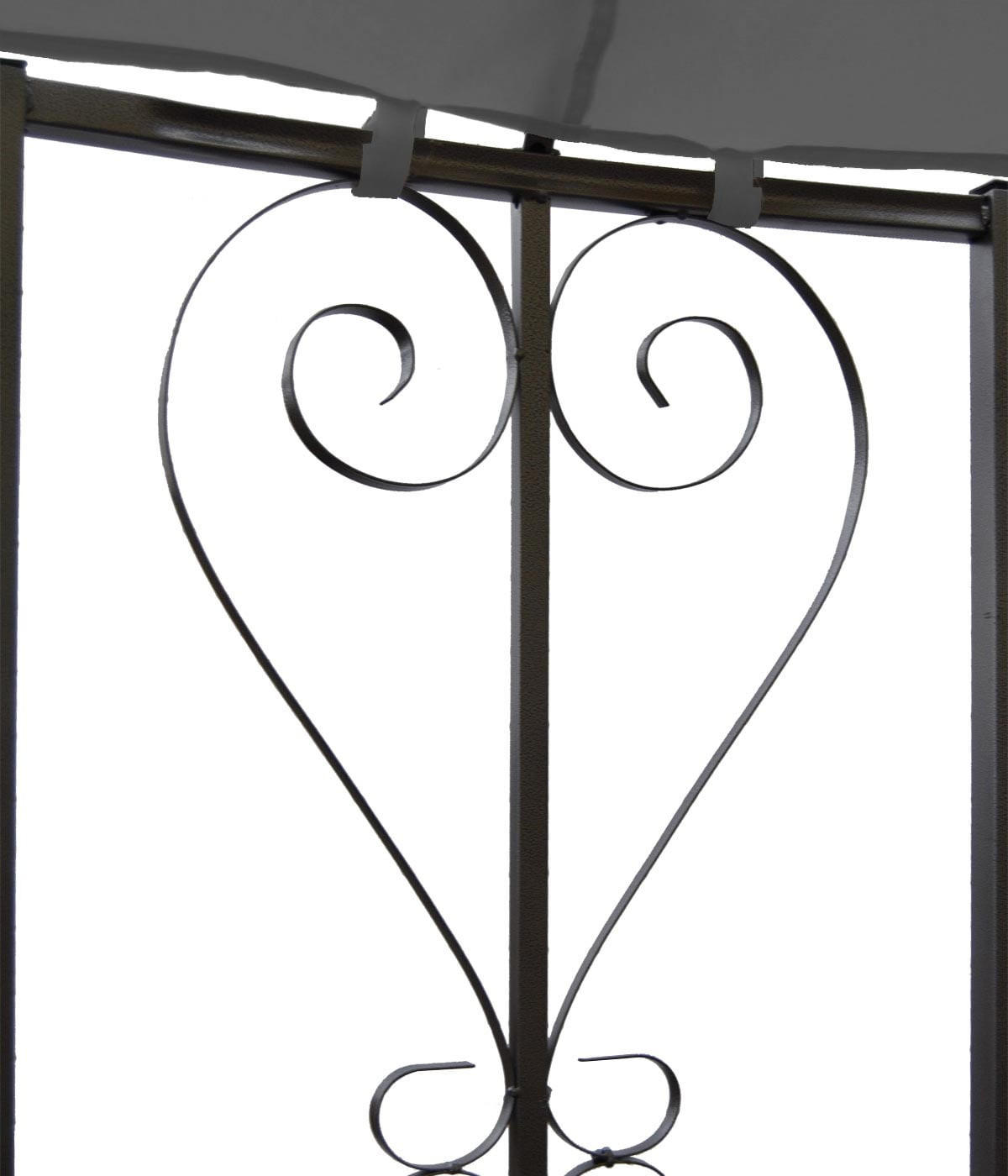 PERGOLA Almeria 330x300x300cm Rundpavillon Grau - Grau, Metall (300/330/300cm) - BERLINLODGE