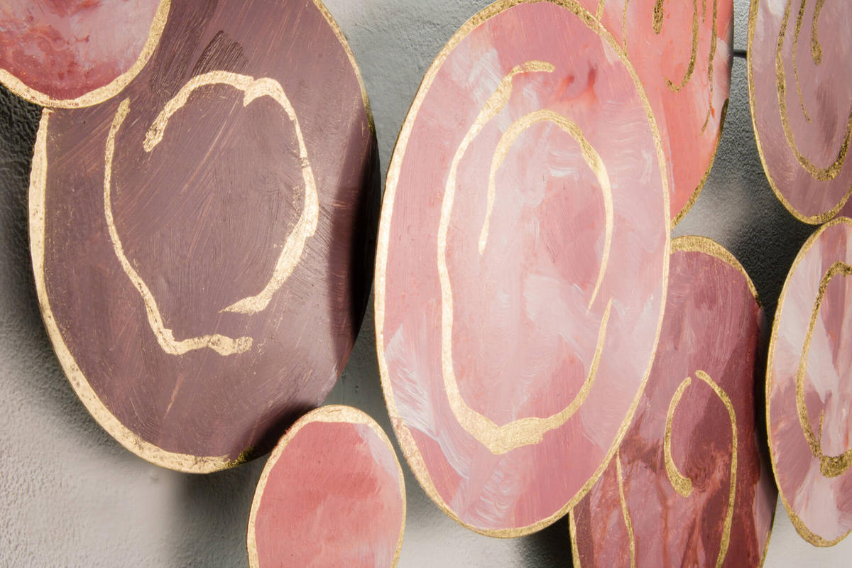 WANDDEKO Rot 120/60 cm - Pink/Rot, Metall (3/60/6cm) - KUNSTLOFT