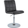 DREHSTUHL Lederlook Schwarz - Chromfarben/Schwarz, Textil/Metall (44/81/55cm) - CLP