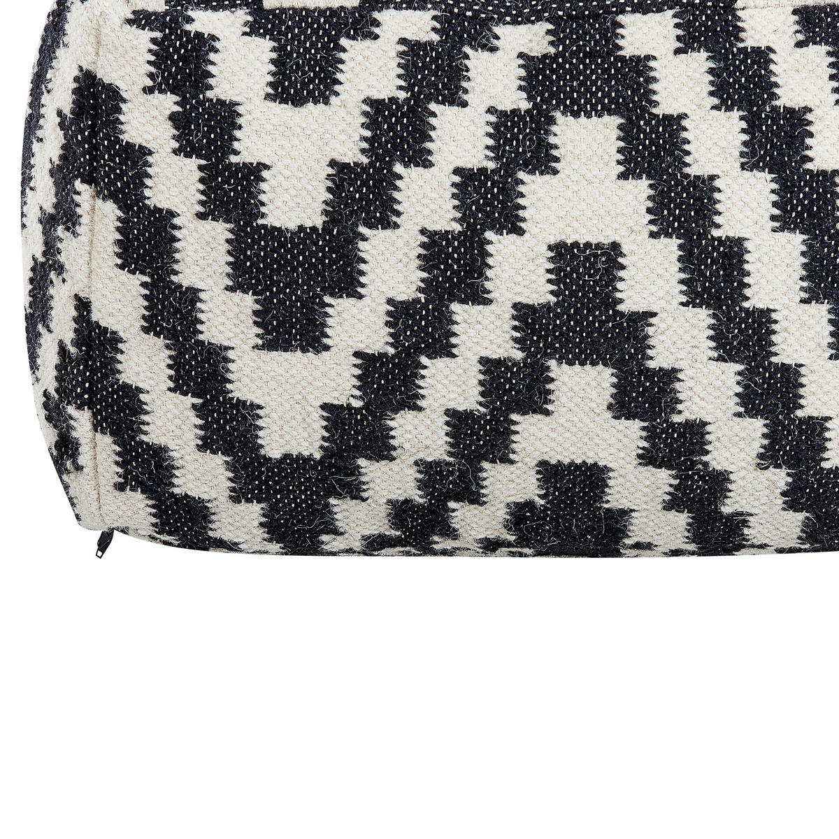 POUF Knidos 56/56/32 cm - Schwarz, Textil (56/32/56cm) - Beliani