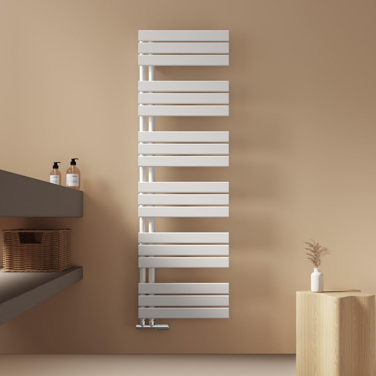 HEIZKÖRPER wasserführend weiß 160/50/5,9 cm - Weiß, Metall (60/160/6cm) - EMKE