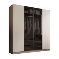 KLEIDERSCHRANK ATRIUM mit Glasfront - Kaschmir, Holzwerkstoff (200/210/57cm) - Lookway