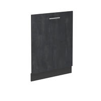 GESCHIRRSPÜLBLENDE R-Line Schwarz Beton 60 cm ohne Arbeitsplatte - Anthrazit/Schwarz, Holzwerkstoff (60/81.8/1.6cm) - Vicco