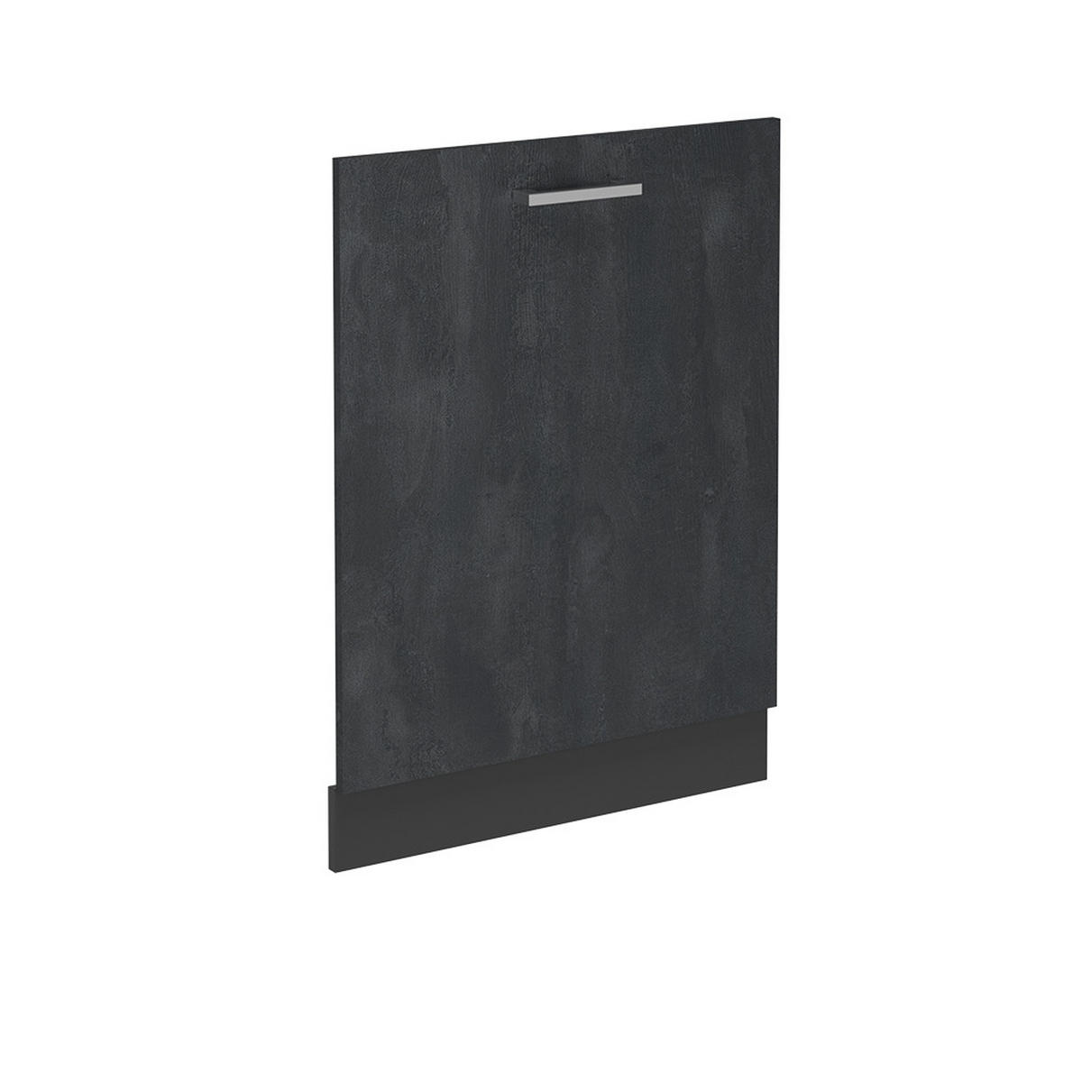 GESCHIRRSPÜLBLENDE R-Line Schwarz Beton 60 cm ohne Arbeitsplatte - Anthrazit/Schwarz, Holzwerkstoff (60/81.8/1.6cm) - Vicco