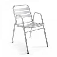 GARTENSTUHL, Grau - Silberfarben, Metall (48/75/61cm) - Oviala