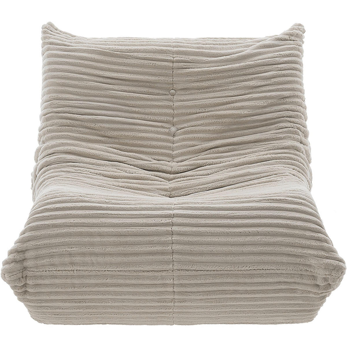 RELAXSESSEL Logo, 95 x 100 x 75 cm, Samtcord beige - Beige, Textil (95/75/100cm) - tectake