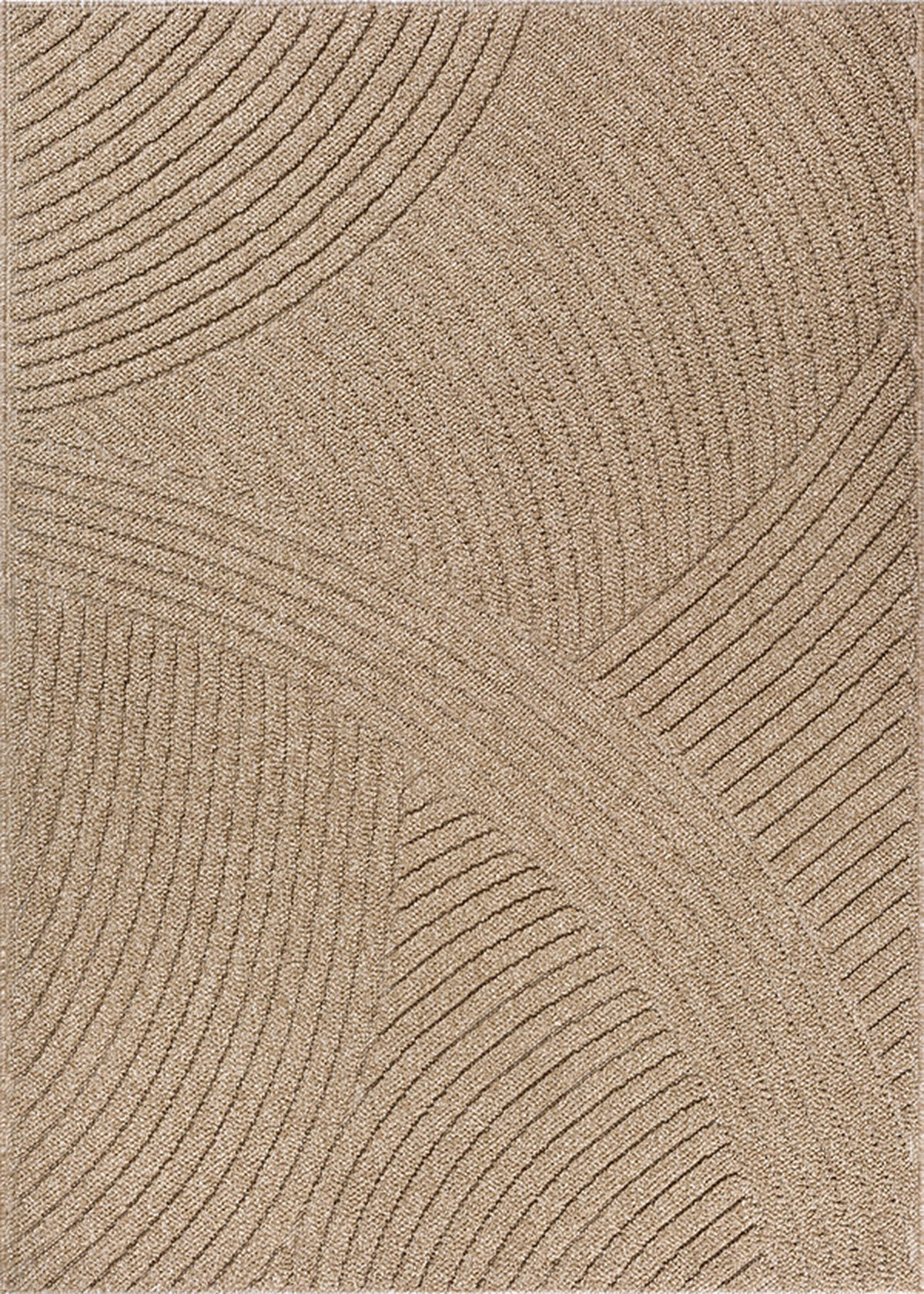 FLACHWEBTEPPICH Geometrisch TOCE Polypropylen Natur 200 x 280 cm - Beige, Textil (200/280cm) - KADIMA DESIGN