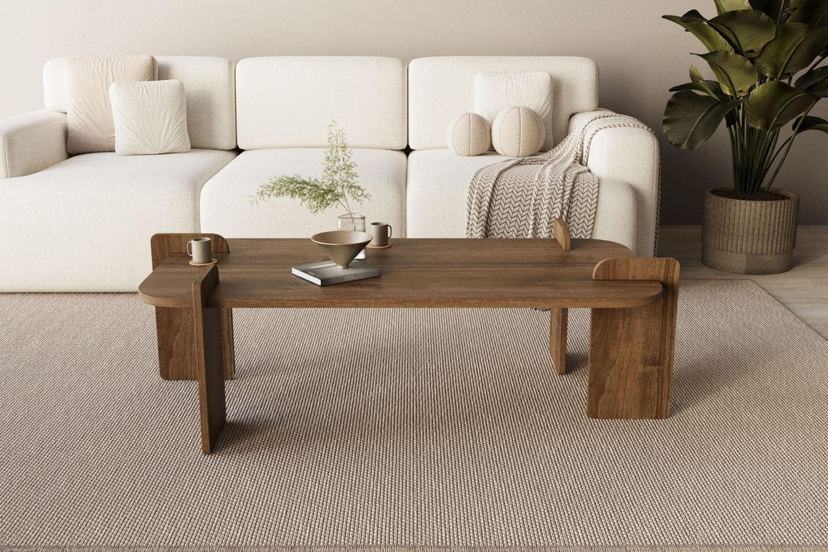 COUCHTISCH lovge Braun - Braun, Holz (120/60/35cm) - Habitat Garten
