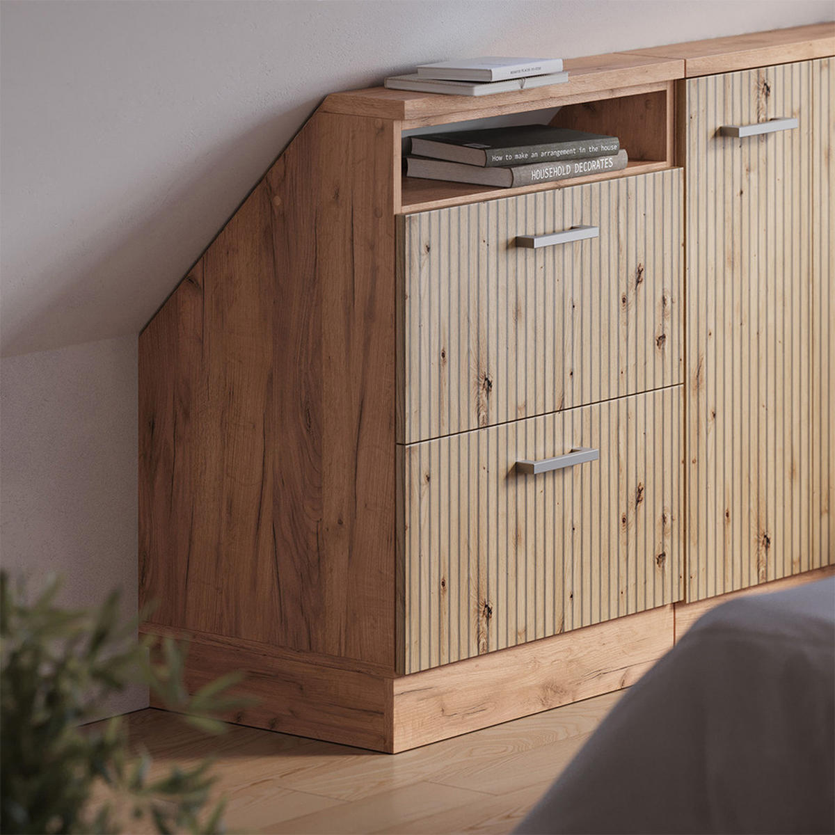 ŠIKMÁ SKŘÍŇ Rion Dub Artisan / dub Goldkraft - medově dubová/dub artisan, kompozitní dřevo (60/81.6/46cm) - Vicco