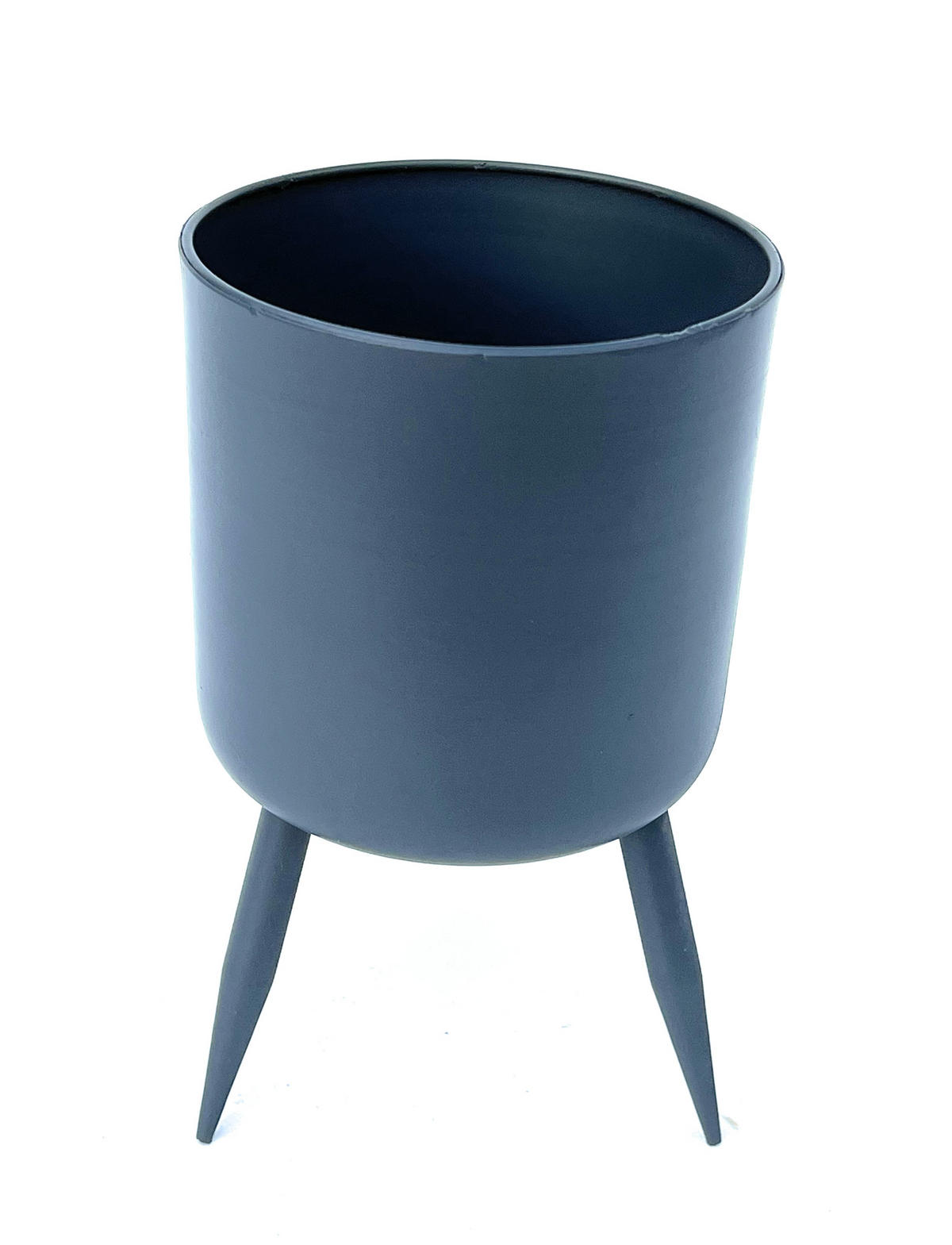 BLUMENTOPF Metall Grau 23 cm 96260 M - Grau, Metall (13/23/13cm) - DanDiBo