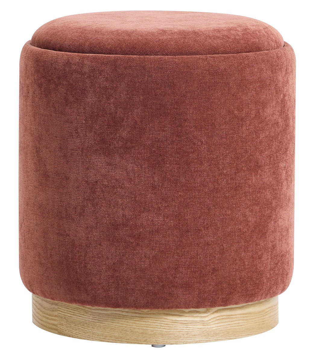 POUF Stoff Terracotta - Rot, Textil (40/44/40cm) - Nordlys