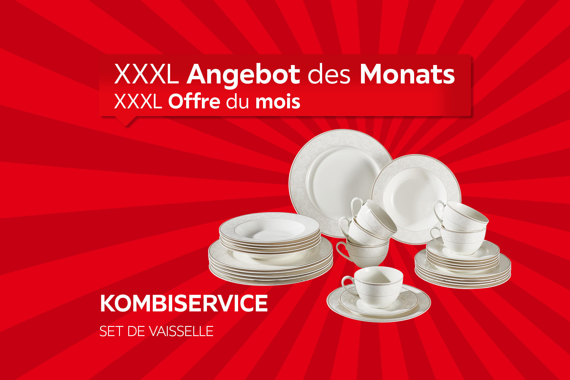 XXXL Angebot des Monats - Kombiservice