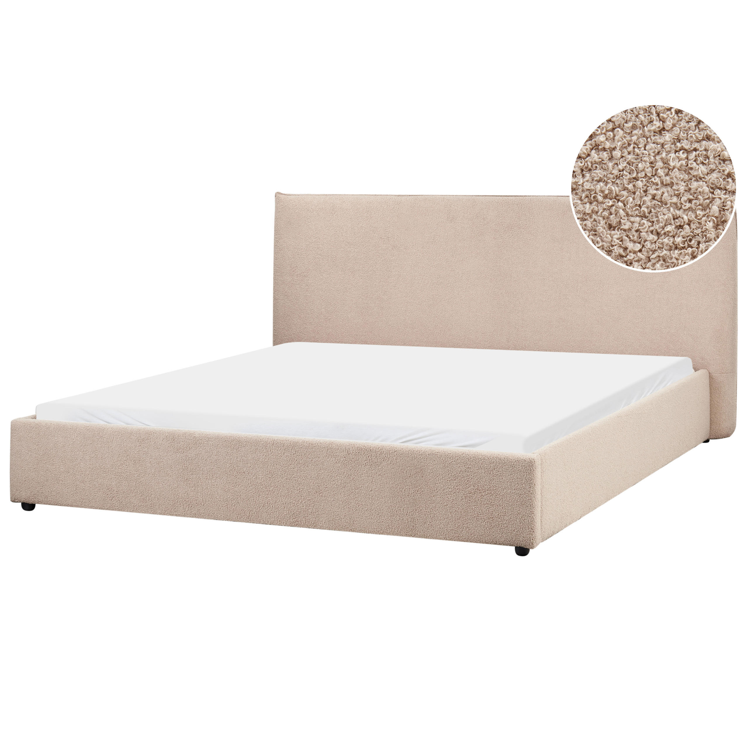 Beliani Wasserbett Taupe, Braun 180x200 cm
