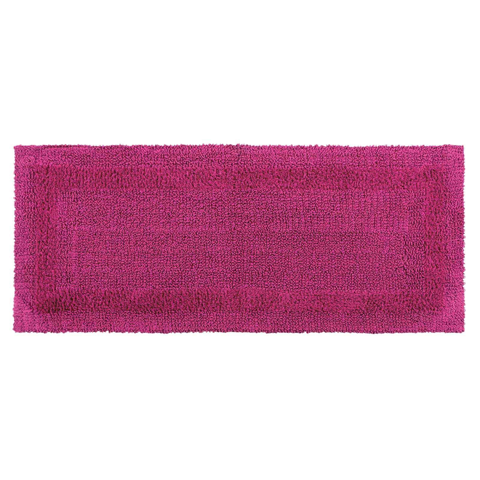 BADEMATTE 40/100 cm, 100% Baumwolle, wendbar - Magenta, Textil (40/100cm) - Homescapes
