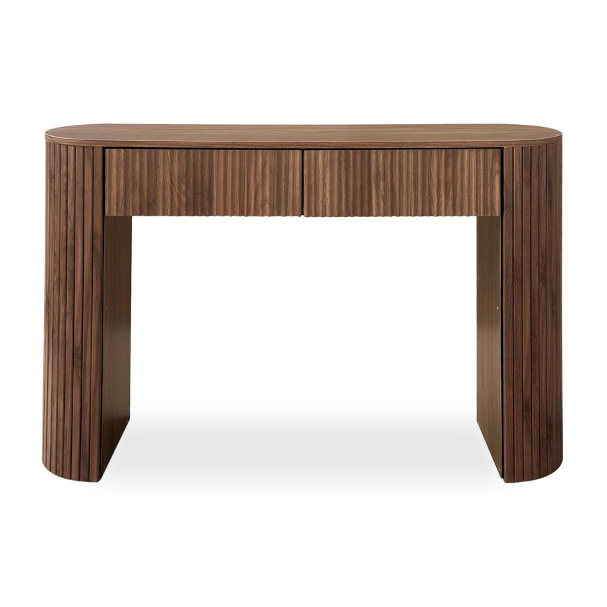 KONSOLE Alba 120cm 2 Schubladen im böhmischen Stil Walnuss-Finish - Walnussfarben, Holz (30/120/58.5cm) - Sicaan