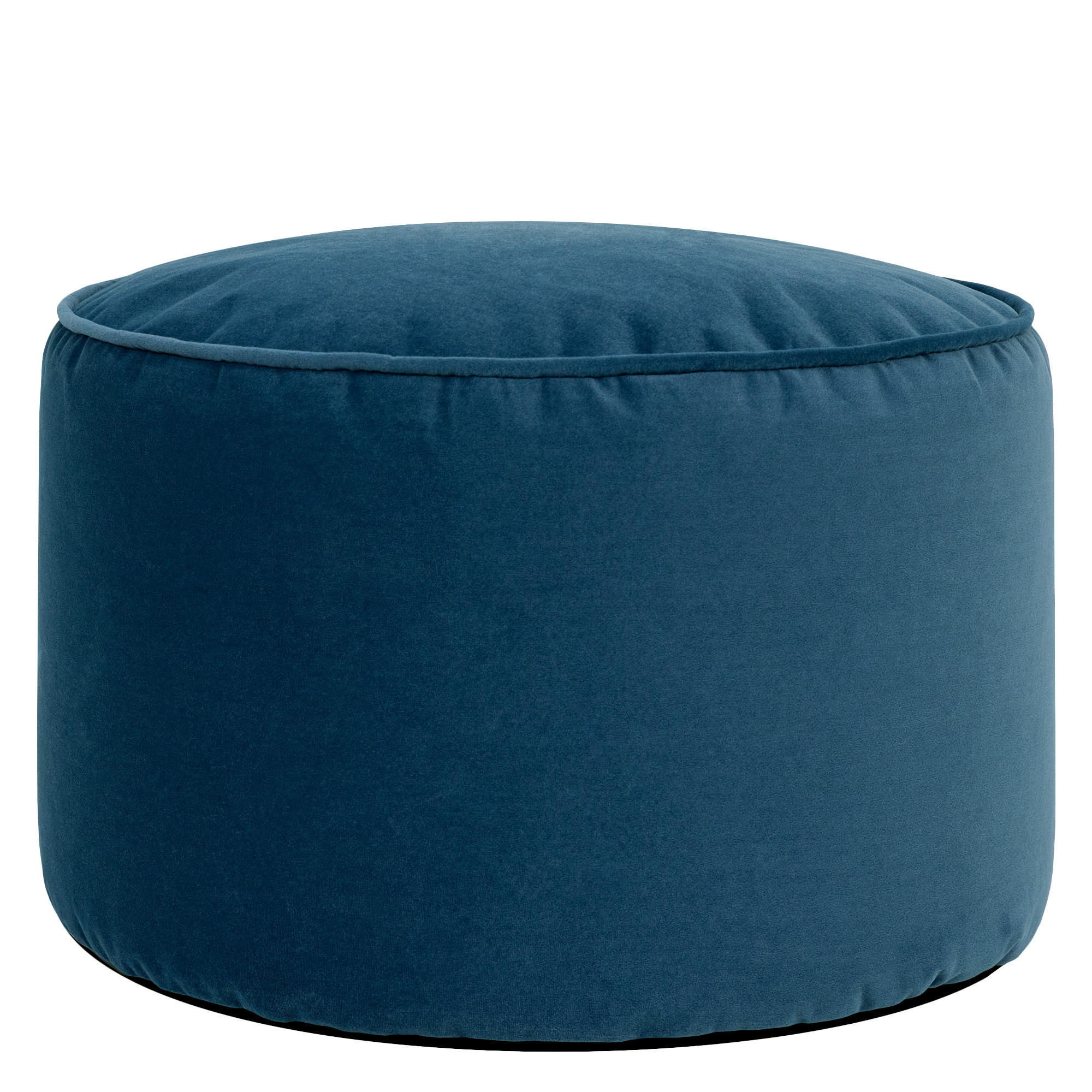 SITZPOUF Rund Milano - Blau, Textil (55/35/55cm) - icon