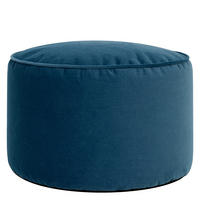 SITZPOUF Rund Milano - Blau, Textil (55/35/55cm) - icon