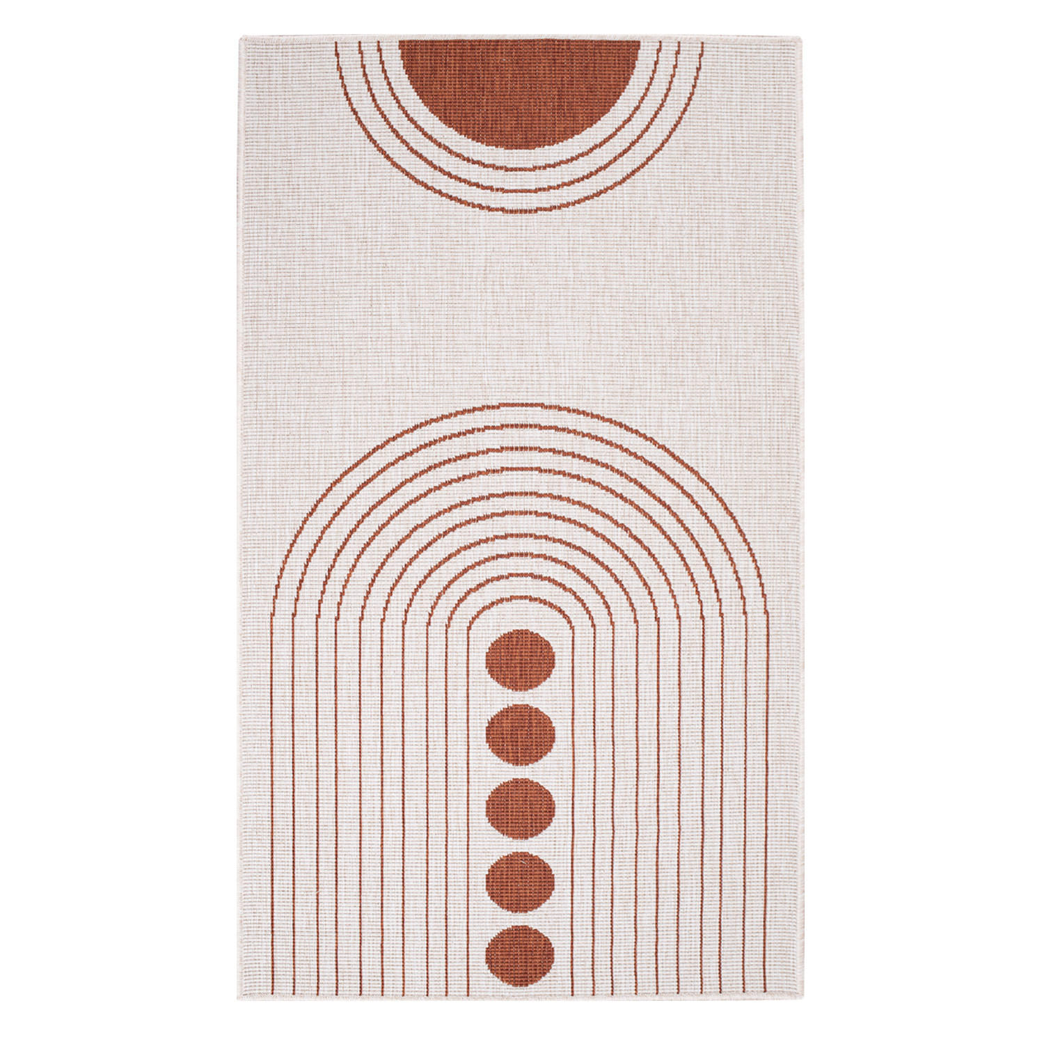 OUTDOOR-TEPPICH DuoRug 5739 Rot 80x150 cm - Rot, Textil (80/150cm) - carpet city