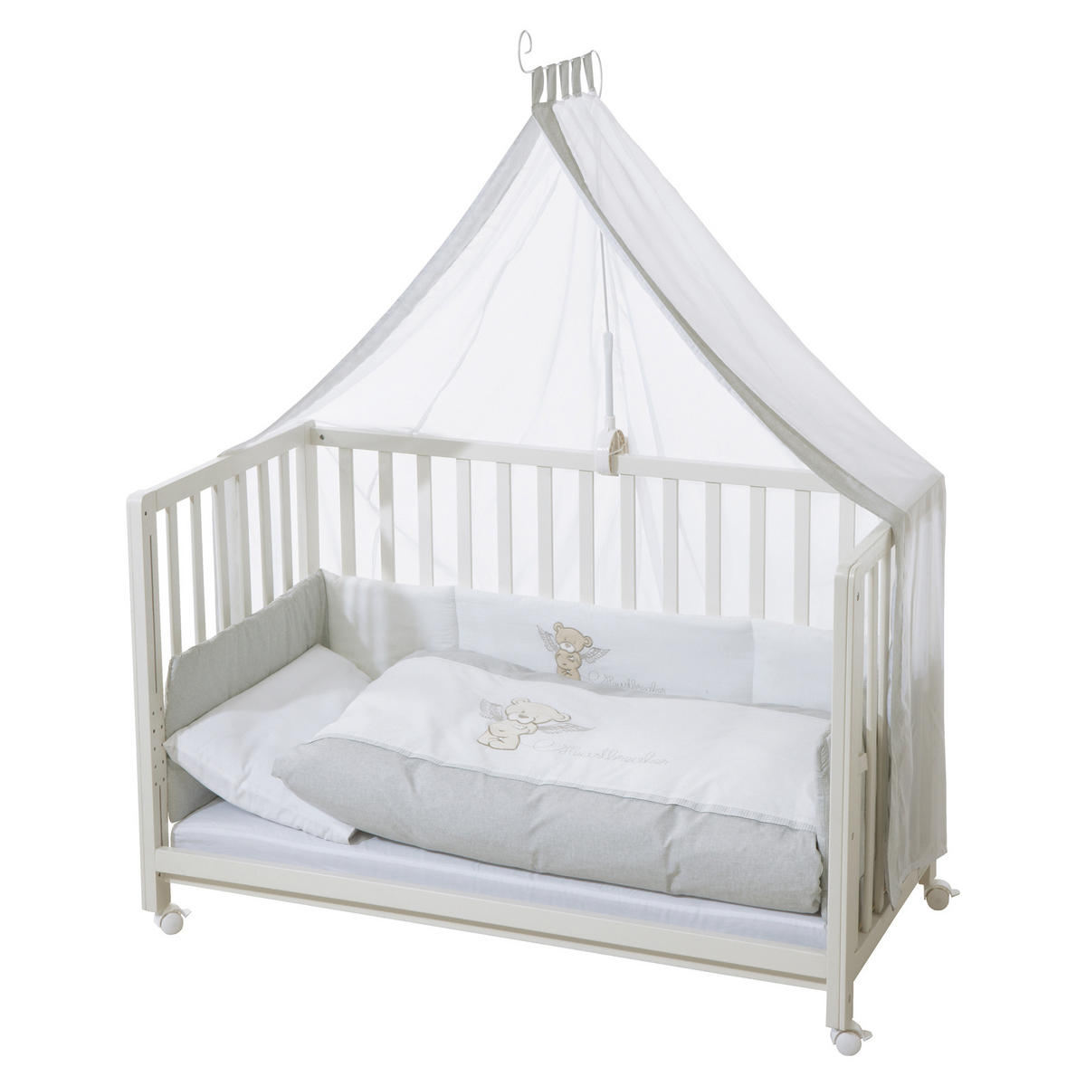 BABYBETT Heartbreakerbär 5er-Set 60 x 120 cm - Weiß, Holzwerkstoff (60/120cm) - Roba