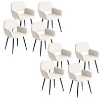 ARMLEHNSTUHL-SET 8 Stück beige - Beige, Holzwerkstoff/Textil (56/76.5/53cm) - Urban Meuble