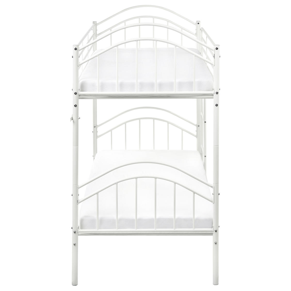 HOCHBETT 90/200 cm Weiß Chartres - Weiß, Metall (90/200cm) - Beliani