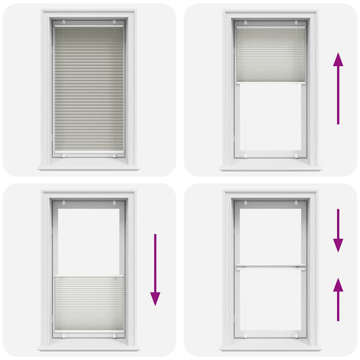 PLISSEE 70/100 cm Stoffbreite 69,4 cm aus Polyester Hellgrau - Hellgrau, Textil (70/100cm) - vidaXL