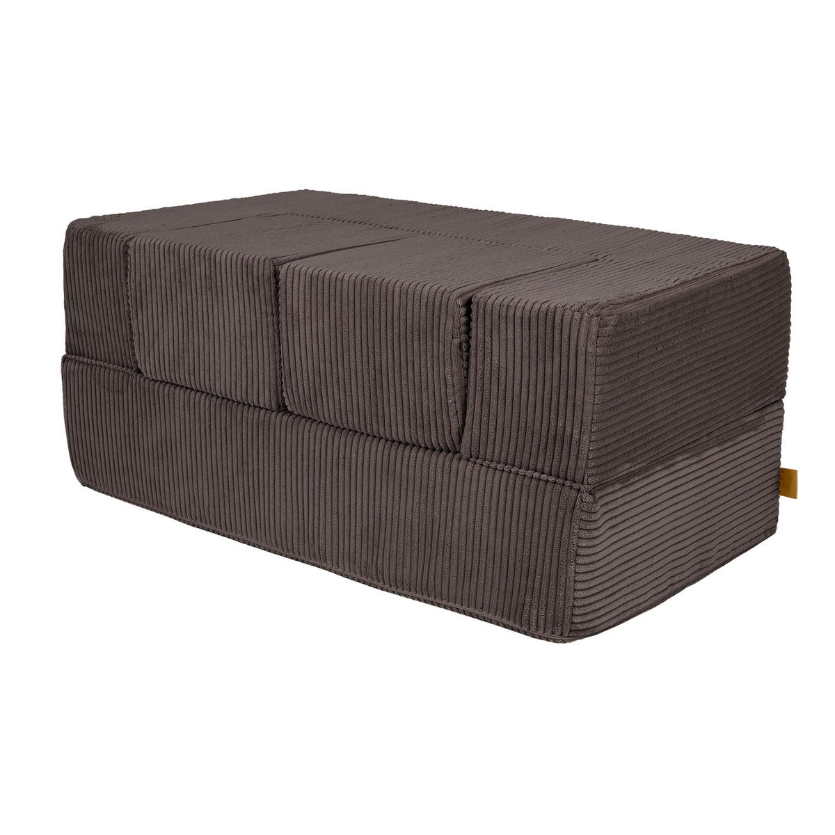 KINDERSOFA, Aesthetic, Cube, Braun - Braun, Textil (96/40/50cm) - MeowBaby