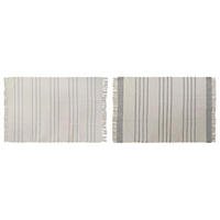 TEPPICH Grau Weiß (120 x 180 x 0,75 cm) (2 Stück) - Multicolor, Textil (120/180cm) - DKD Home Decor