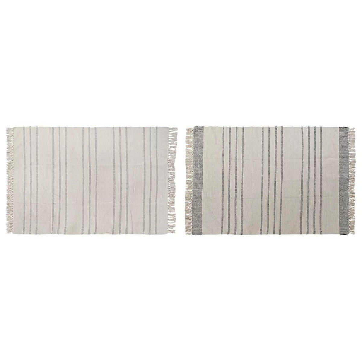 TEPPICH Grau Weiß (120 x 180 x 0,75 cm) (2 Stück) - Multicolor, Textil (120/180cm) - DKD Home Decor