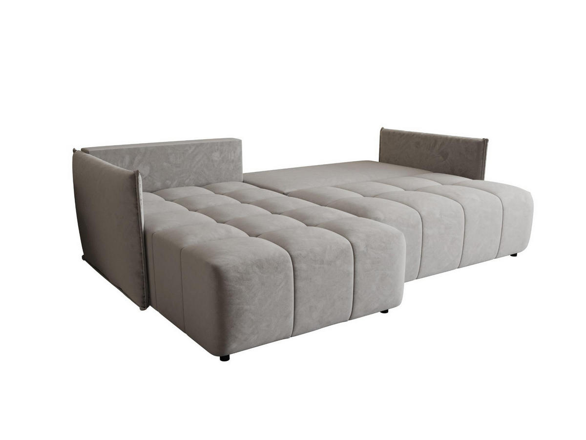 ECKSOFA mit Schlaffunktion ONIL L Monolith 84 Links - Hellgrau, Textil (245/175cm) - Bedante