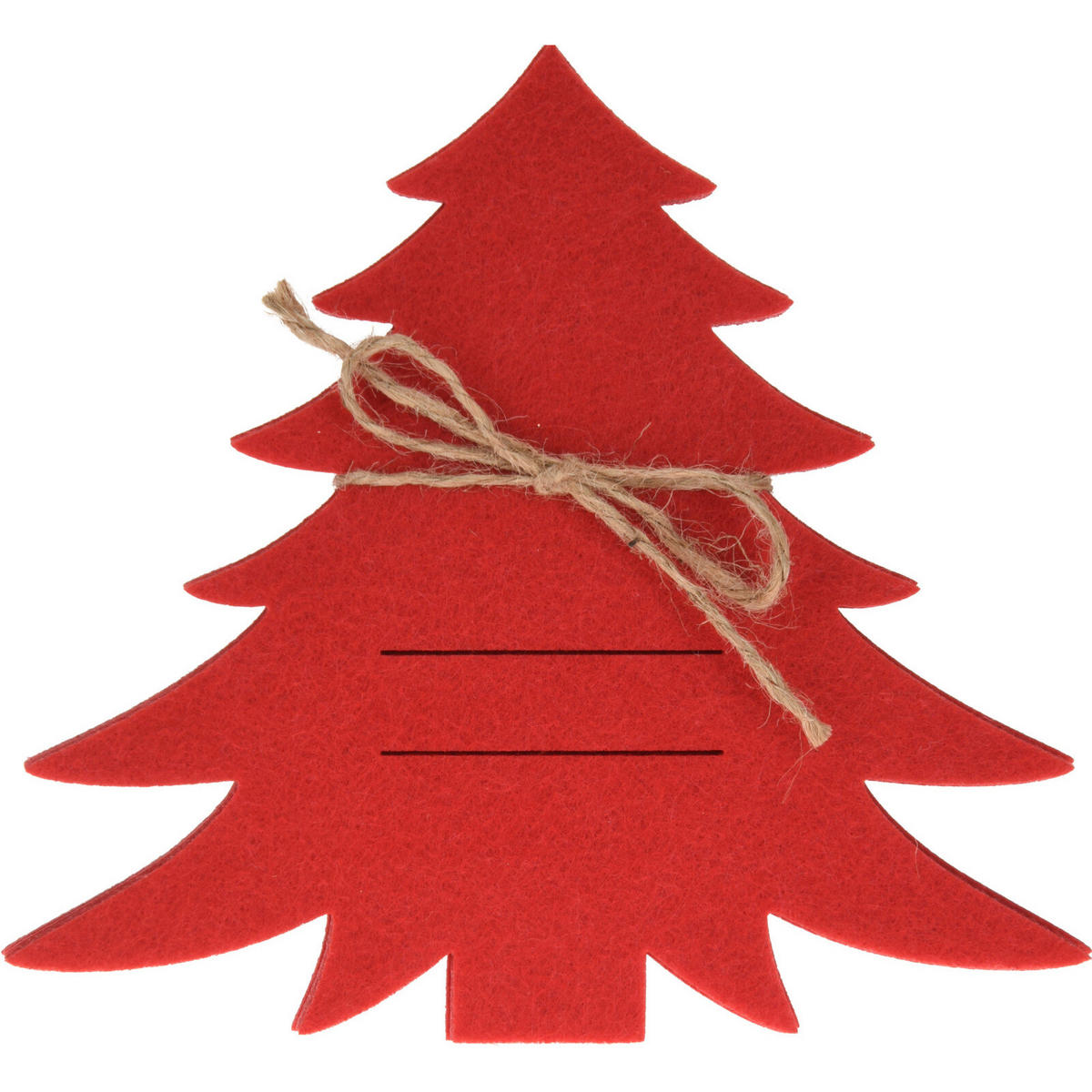 BESTECKTASCHEN Weihnachtsbaum 4er-Set 19,5/1,5/18,5 cm - Rot, Textil (1.5/18.5/19.5cm) - Home Styling Collection