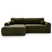 ECKSOFA Savana Grün Links - Grün, Holz/Textil (257/177cm) - Graingold