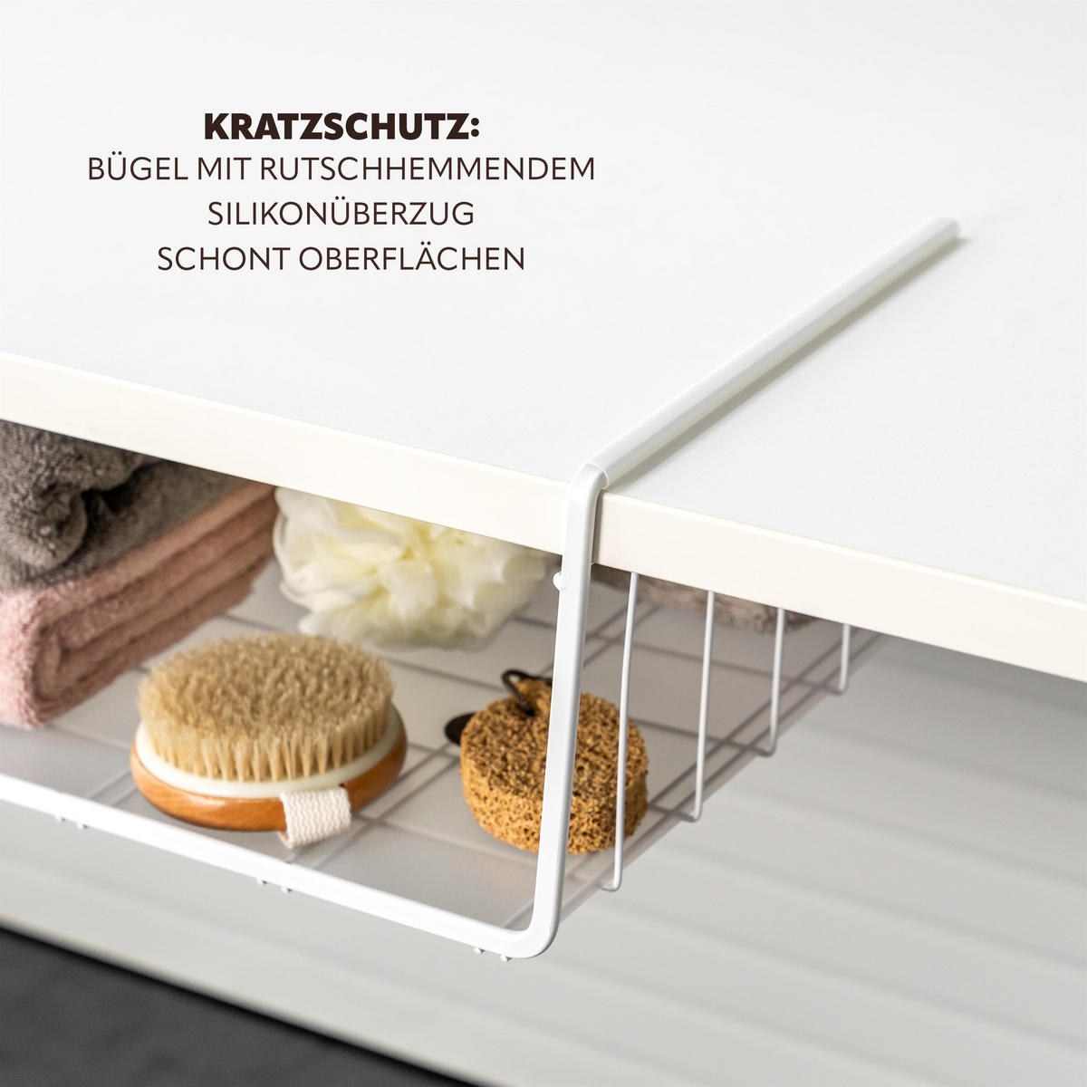 MAXI-SCHRANKKORB, weiß - Weiß, Metall (61/20/45.5cm) - eluno