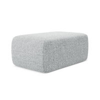 POUF Strukturstoff Stoff Grau - Silberfarben/Schwarz, Kunststoff/Textil (102/40/62cm) - Makamii