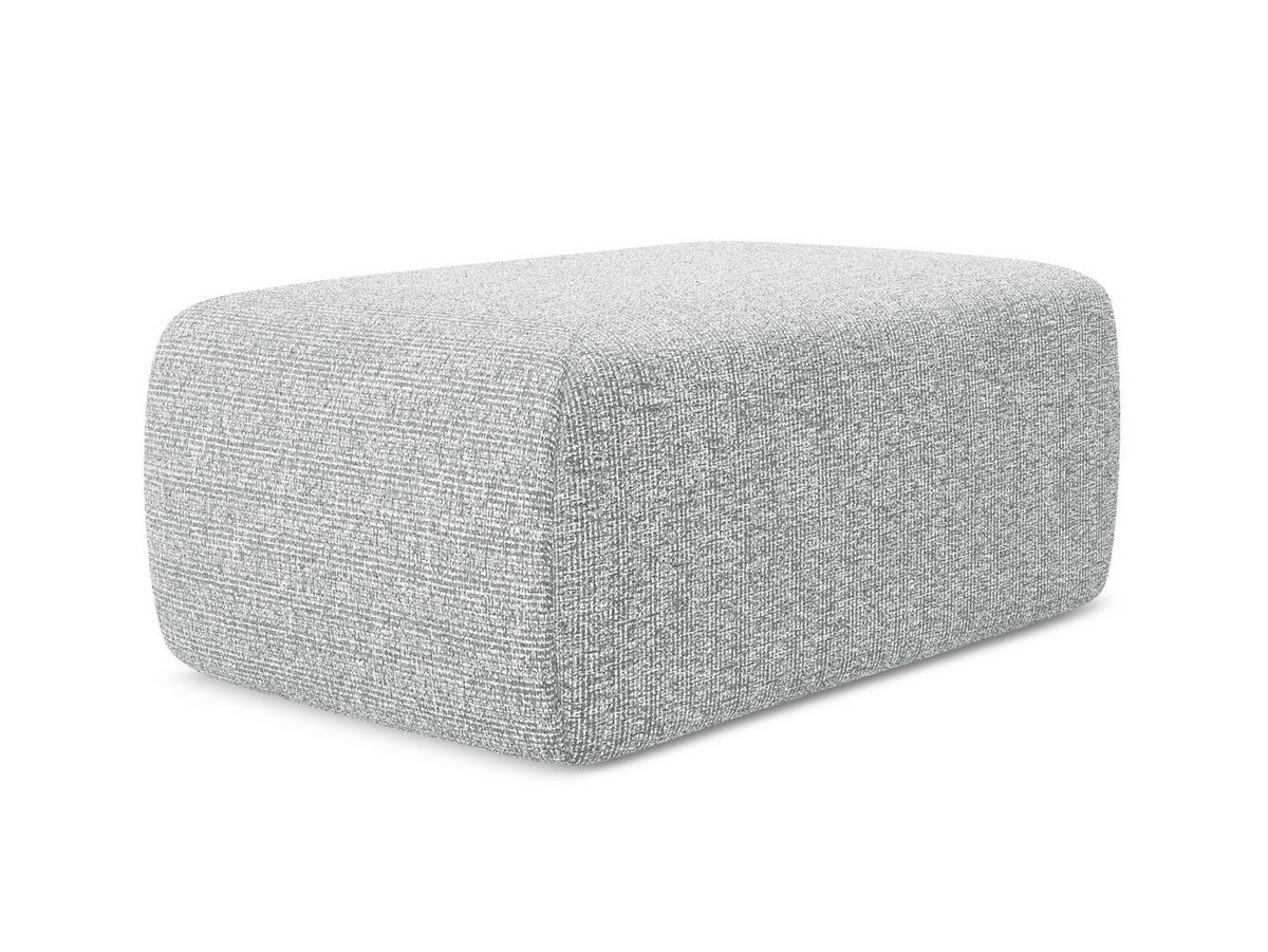 POUF Strukturstoff Stoff Grau - Silberfarben/Schwarz, Kunststoff/Textil (102/40/62cm) - Makamii