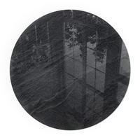 GLASPLATTE für Kamin Ø 60 cm - Schwarz, Glas (60/60/0.4cm) - TULUP